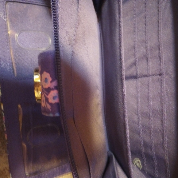 Vera Bradley Purple Quilted Wallet - Picture 6 of 6
